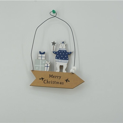 Wooden Xmas hanging decoration