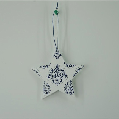 Xmas wooden hanging star decoration