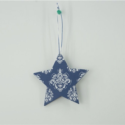Xmas wooden hanging star decoration