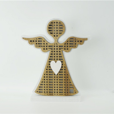 Wooden&bamboo Xmas table decoration
