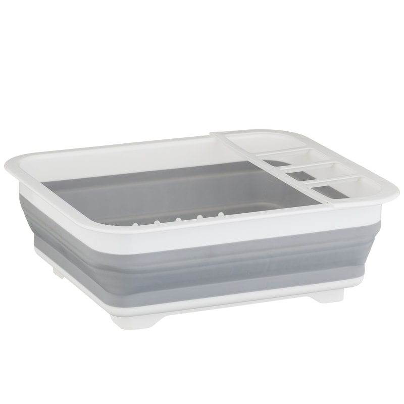 ollapsible Dish Drainer - Grey & White