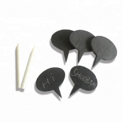 Natural slate cheese markers gift set