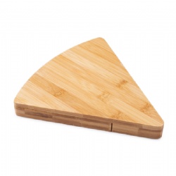 Cheese -shaped cheese  cutting board & cutlery Set with Slide-Out Drawer