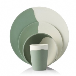 Bamboo Powder Fiber dinnerware Plate Bowl Cup Set for Party