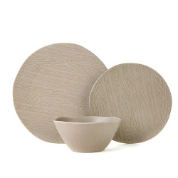 Bamboo fiber wood grain dinnerware