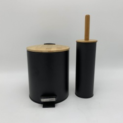 Round shaped Dustbin with bamboo lid