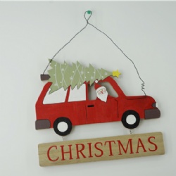 Wooden Xmas hanging decoration