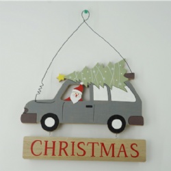 Wooden Xmas hanging decoration