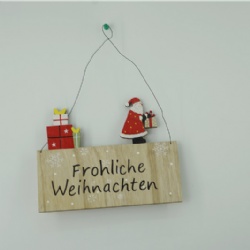 Wooden Xmas hanging decoration