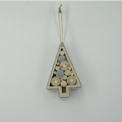 Xmas wooden tree hanging decoration