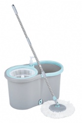 Spin mop with soap dispenser