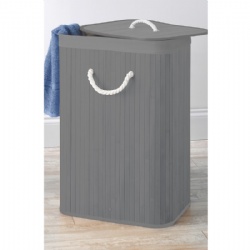 Bamboo Laundry Hamper - Grey