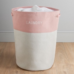 Large Drawstring Laundry Hamper - Pink