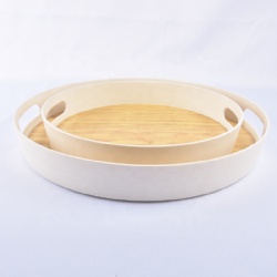 Plant biodegradable expandable bamboo utensil tray set