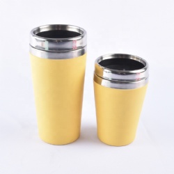 10oz/16oz Wholesale stainless steel bamboo travel coffee mug